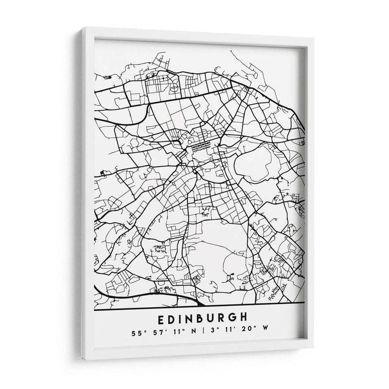 Edinburgh - Mapas negros 29 - Emiliano Deificus | Cuadro decorativo de Canvas Lab