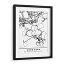Hong Kong - Mapas negros 32 - Emiliano Deificus | Cuadro decorativo de Canvas Lab