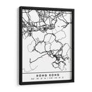 Hong Kong - Mapas negros 32 - Emiliano Deificus | Cuadro decorativo de Canvas Lab