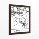 Hong Kong - Mapas negros 32 - Emiliano Deificus | Cuadro decorativo de Canvas Lab