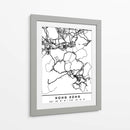 Hong Kong - Mapas negros 32 - Emiliano Deificus | Cuadro decorativo de Canvas Lab