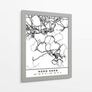 Hong Kong - Mapas negros 32 - Emiliano Deificus | Cuadro decorativo de Canvas Lab
