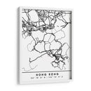 Hong Kong - Mapas negros 32 - Emiliano Deificus | Cuadro decorativo de Canvas Lab