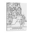 Copenhagen - Mapas negros 23 - Emiliano Deificus | Cuadro decorativo de Canvas Lab