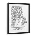 Copenhagen - Mapas negros 23 - Emiliano Deificus | Cuadro decorativo de Canvas Lab