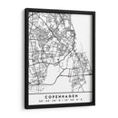 Copenhagen - Mapas negros 23 - Emiliano Deificus | Cuadro decorativo de Canvas Lab