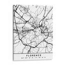 Florence - Mapas negros 30 - Emiliano Deificus | Cuadro decorativo de Canvas Lab