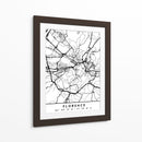 Florence - Mapas negros 30 - Emiliano Deificus | Cuadro decorativo de Canvas Lab