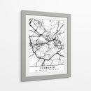 Florence - Mapas negros 30 - Emiliano Deificus | Cuadro decorativo de Canvas Lab