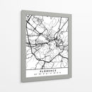 Florence - Mapas negros 30 - Emiliano Deificus | Cuadro decorativo de Canvas Lab