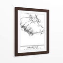 Honolulu - Mapas negros 33 - Emiliano Deificus | Cuadro decorativo de Canvas Lab