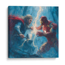 Thor vs. Iron Man - Hassan Sultan | Cuadro decorativo de Canvas Lab