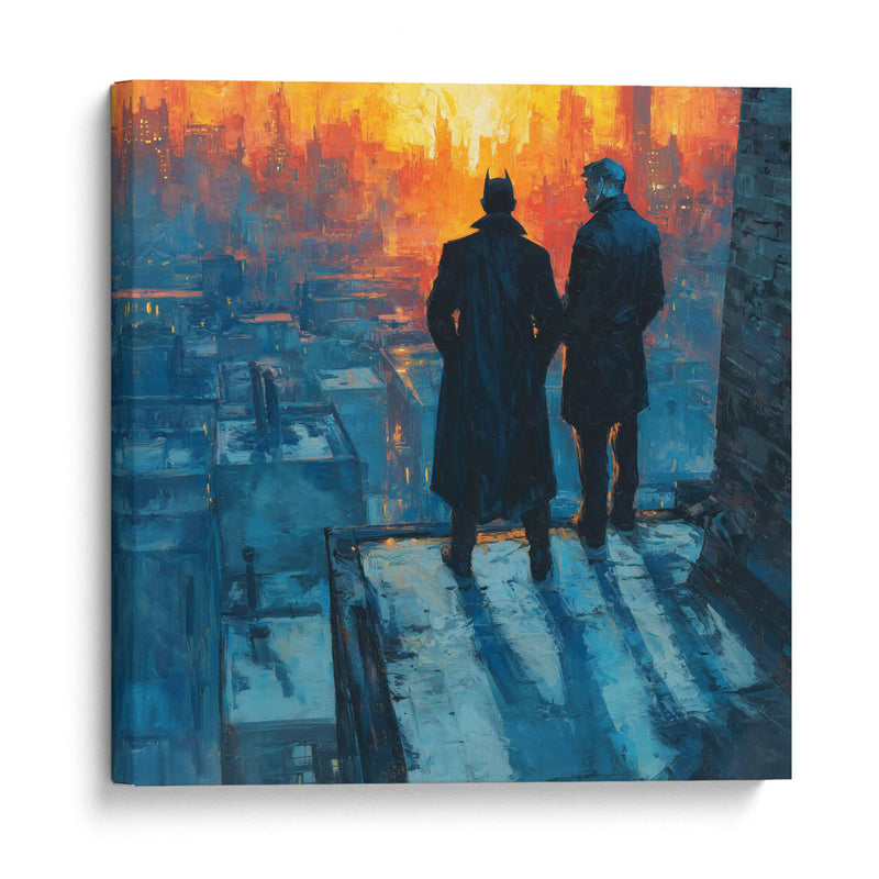 Batman y el Comisionado Gordon - Hassan Sultan | Cuadro decorativo de Canvas Lab