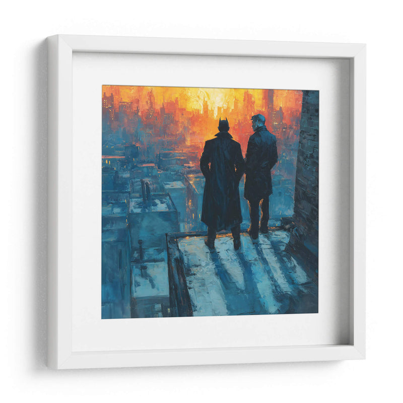 Batman y el Comisionado Gordon - Hassan Sultan | Cuadro decorativo de Canvas Lab