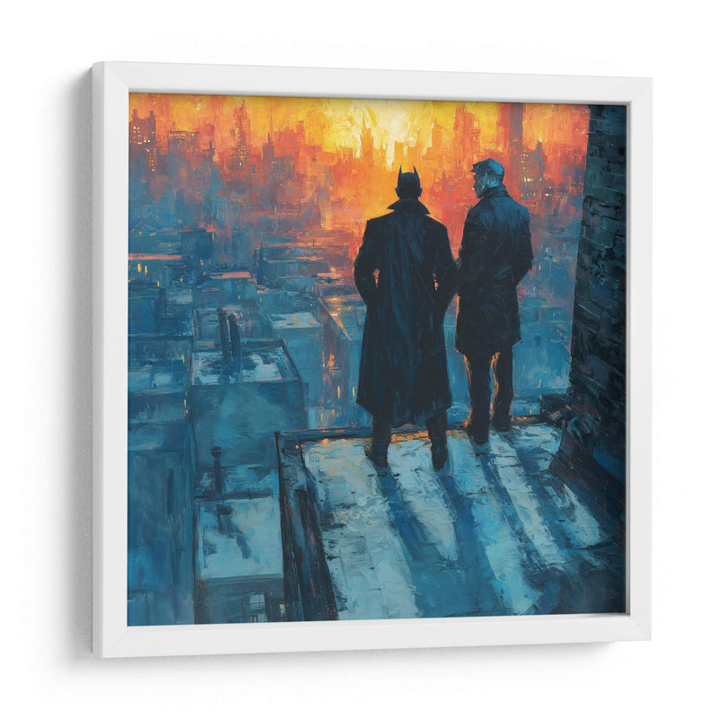 Batman y el Comisionado Gordon - Hassan Sultan | Cuadro decorativo de Canvas Lab