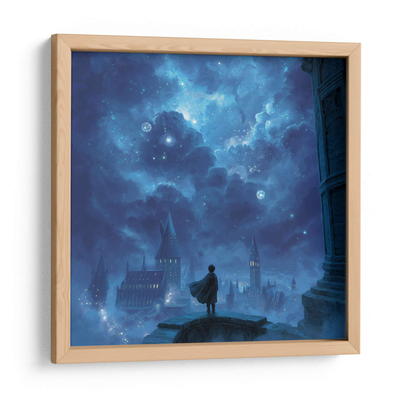 Noche Estrellada sobre Hogwarts - Hassan Sultan | Cuadro decorativo de Canvas Lab