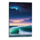 Nubes Moradas sobre Mar Aqua - DEA Digital Esoteric Art | Cuadro decorativo de Canvas Lab