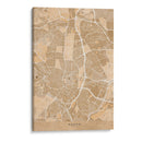 Mapa de Madrid (España) en estilo vintage sepia - Rosana Laiz Blursbyai | Cuadro decorativo de Canvas Lab