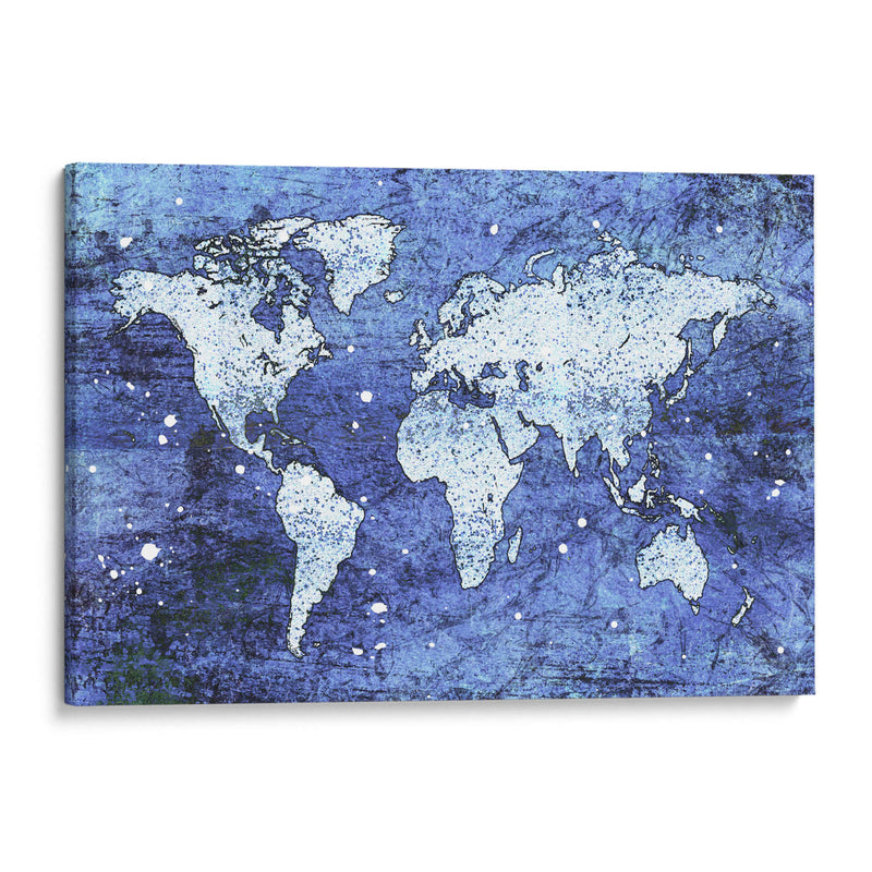 Mapa azul - Martina | Cuadro decorativo de Canvas Lab