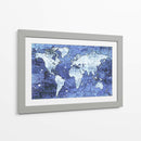 Mapa azul - Martina | Cuadro decorativo de Canvas Lab