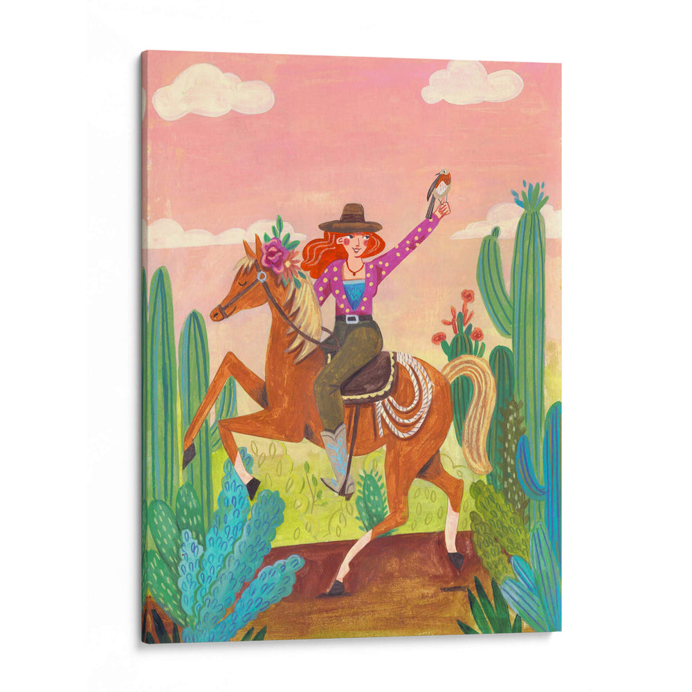 Vaquera a caballo en el desierto II - Caroline Bonne Muller | Cuadro decorativo de Canvas Lab