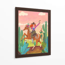 Vaquera a caballo en el desierto II - Caroline Bonne Muller | Cuadro decorativo de Canvas Lab