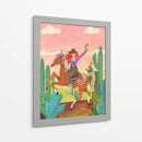 Vaquera a caballo en el desierto II - Caroline Bonne Muller | Cuadro decorativo de Canvas Lab