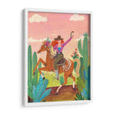 Vaquera a caballo en el desierto II - Caroline Bonne Muller | Cuadro decorativo de Canvas Lab