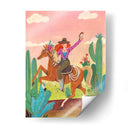 Vaquera a caballo en el desierto II - Caroline Bonne Muller | Cuadro decorativo de Canvas Lab