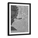 Mapa vintage gris de Marseille Francia - Rosana Laiz Blursbyai | Cuadro decorativo de Canvas Lab