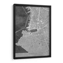 Mapa vintage gris de Marseille Francia - Rosana Laiz Blursbyai | Cuadro decorativo de Canvas Lab