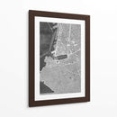 Mapa vintage gris de Marseille Francia - Rosana Laiz Blursbyai | Cuadro decorativo de Canvas Lab