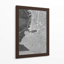 Mapa vintage gris de Marseille Francia - Rosana Laiz Blursbyai | Cuadro decorativo de Canvas Lab