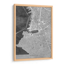 Mapa vintage gris de Marseille Francia - Rosana Laiz Blursbyai | Cuadro decorativo de Canvas Lab