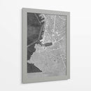 Mapa vintage gris de Marseille Francia - Rosana Laiz Blursbyai | Cuadro decorativo de Canvas Lab