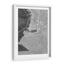 Mapa vintage gris de Marseille Francia - Rosana Laiz Blursbyai | Cuadro decorativo de Canvas Lab