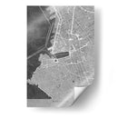 Mapa vintage gris de Marseille Francia - Rosana Laiz Blursbyai | Cuadro decorativo de Canvas Lab