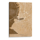 Mapa vintage sepia de Marseille Francia - Rosana Laiz Blursbyai | Cuadro decorativo de Canvas Lab