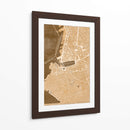 Mapa vintage sepia de Marseille Francia - Rosana Laiz Blursbyai | Cuadro decorativo de Canvas Lab