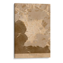 Mapa vintage sepia de Marseille Francia II - Rosana Laiz Blursbyai | Cuadro decorativo de Canvas Lab