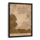 Mapa vintage sepia de Marseille Francia II - Rosana Laiz Blursbyai | Cuadro decorativo de Canvas Lab
