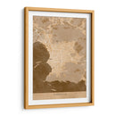 Mapa vintage sepia de Marseille Francia II - Rosana Laiz Blursbyai | Cuadro decorativo de Canvas Lab