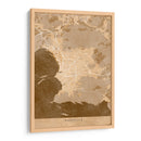 Mapa vintage sepia de Marseille Francia II - Rosana Laiz Blursbyai | Cuadro decorativo de Canvas Lab