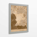 Mapa vintage sepia de Marseille Francia II - Rosana Laiz Blursbyai | Cuadro decorativo de Canvas Lab