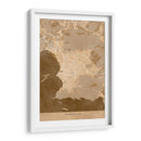 Mapa vintage sepia de Marseille Francia II - Rosana Laiz Blursbyai | Cuadro decorativo de Canvas Lab