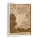 Mapa vintage sepia de Marseille Francia II - Rosana Laiz Blursbyai | Cuadro decorativo de Canvas Lab