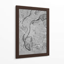 Mapa vintage gris de Lyon Francia - Rosana Laiz Blursbyai | Cuadro decorativo de Canvas Lab