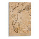 Mapa vintage sepia de Lyon Francia - Rosana Laiz Blursbyai | Cuadro decorativo de Canvas Lab