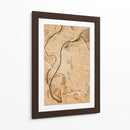 Mapa vintage sepia de Lyon Francia - Rosana Laiz Blursbyai | Cuadro decorativo de Canvas Lab