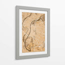 Mapa vintage sepia de Lyon Francia - Rosana Laiz Blursbyai | Cuadro decorativo de Canvas Lab
